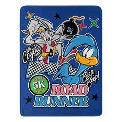 Warner Bros. Looney Tunes Beep Beep Micro Raschel Throw Blanket 46x60 Inches