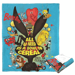 Warner Bros. Looney Tunes Bowl Of Cereal Silk Touch Throw Blanket 50x60 Inches