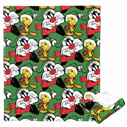 Warner Bros. Looney Tunes Holiday Dreamers Silk Touch Throw Blanket 50x60 Inches