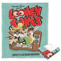 Warner Bros. Looney Tunes Super Saturday Silk Touch Throw Blanket 50x60 Inches