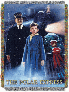 Warner Bros. Polar Express We Believe Woven Tapestry Throw Blanket 48x60 Inches