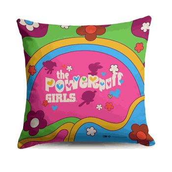 Warner Bros. Powerpuff Girls Funky Flowers Throw Pillow 18X18 Inches