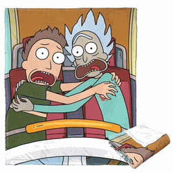 Warner Bros. Rick and Morty Hold On Silk Touch Throw Blanket 50x60 Inches