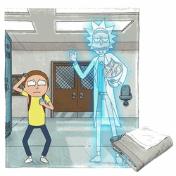 Warner Bros. Rick and Morty Holographic Chicken Silk Touch Throw Blanket 50x60 Inches