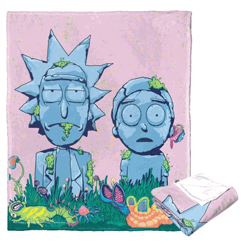 Warner Bros. Rick and Morty Made Of Stone Silk Touch Throw Blanket 50x60 Inches