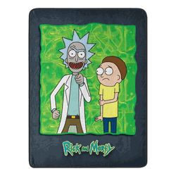 Warner Bros. Rick and Morty Rick Investigates Micro Raschel Throw Blanket 46x60 Inches