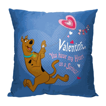 Warner Bros. Scooby-Doo Heart On A String Throw Pillow 18x18 Inches