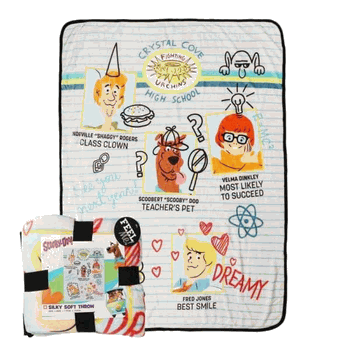Warner Bros. Scooby-Doo High School Memories Micro Raschel Throw Blanket 46x60 Inches