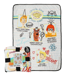 Warner Bros. Scooby-Doo High School Memories Micro Raschel Throw Blanket 46x60 Inches