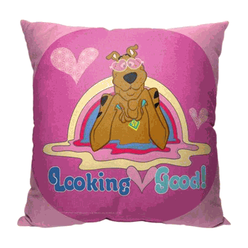 Warner Bros. Scooby-Doo Looking Good Valentine Throw Pillow 18x18 Inches