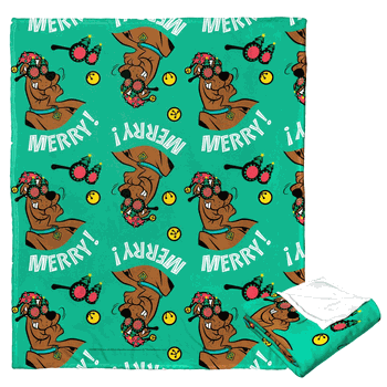 Warner Bros. Scooby-Doo Merry Silk Touch Throw Blanket 50x60 Inches