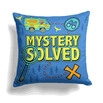 Warner Bros. Scooby-Doo Mystery Solved Map Throw Pillow 18x18 Inches