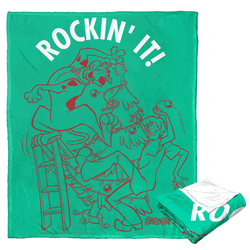 Warner Bros. Scooby-Doo Rockin Around The Christmas Tree Silk Touch Throw Blanket 50x60 Inches