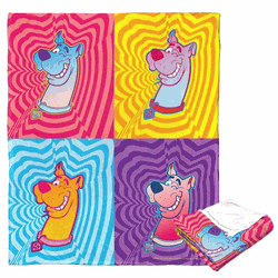 Warner Bros. Scooby-Doo Scooby Geometrics Silk Touch Throw Blanket 50x60 Inches
