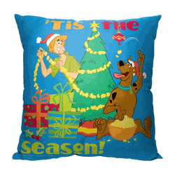 Warner Bros. Scooby-Doo Tis The Season Throw Pillow 18x18 Inches