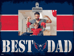 Washington Capitals 10" x 8" Best Dad with Stripe Clip Frame