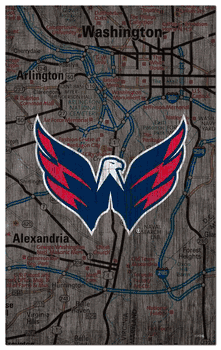 Washington Capitals 11x19 City Map Sign