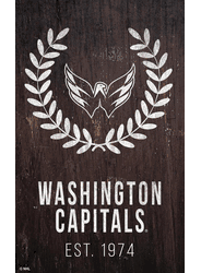 Washington Capitals 11x19 Laurel Wreath Sign