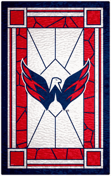 Washington Capitals 11x19 Stained Glass Wood Sign