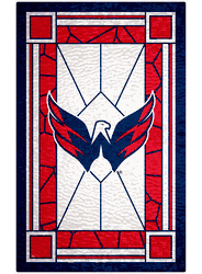 Washington Capitals 11x19 Stained Glass Wood Sign