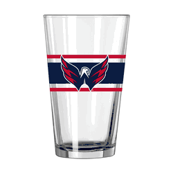 Washington Capitals 16oz Stripe Pint Glass