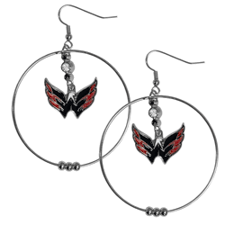 Washington Capitals 2 Inch Hoop Earrings
