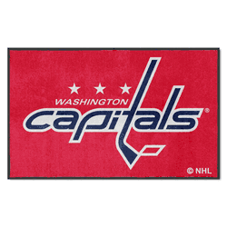 Washington Capitals 4X6 High-Traffic Mat with Durable Rubber Backing - Landscape Orientation