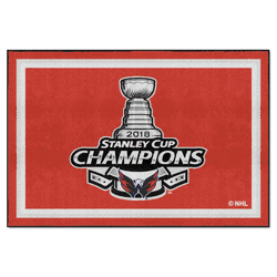 Washington Capitals 5ft. x 8 ft. Plush Area Rug, 2018 Stanley Cup Champions