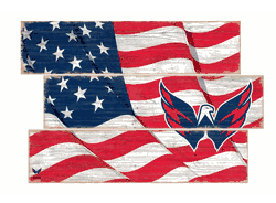 Washington Capitals American Flag 3 Plank