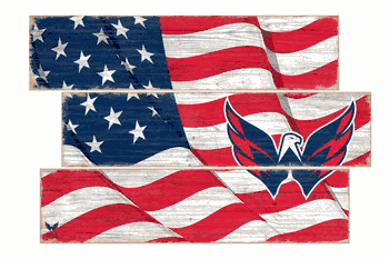 Washington Capitals American Flag 3 Plank