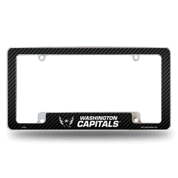 Washington Capitals Black 12" x 6" Chrome All Over Automotive License Plate Frame
