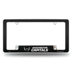 Washington Capitals Black 12" x 6" Chrome All Over Automotive License Plate Frame for Car/Truck/SUV