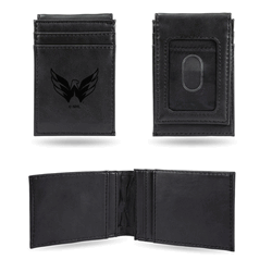 Washington Capitals Black Laser Engraved Front Pocket Wallet