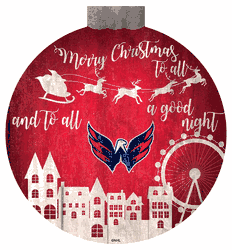 Washington Capitals Christmas Village 12in Wall Art