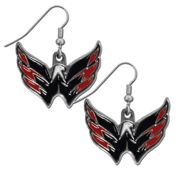Washington Capitals Chrome Dangle Earrings