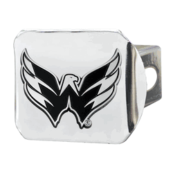 Washington Capitals Chrome Metal Hitch Cover with Chrome Metal 3D Emblem