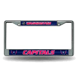 Washington Capitals Classic 12" x 6" Silver Bling Chrome Car/Truck/SUV Auto Accessory