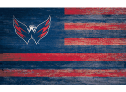 Washington Capitals Distressed Flag 11x19