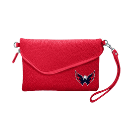 Washington Capitals Fold Over Crossbody Pebble Light Red