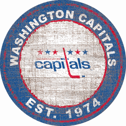 Washington Capitals Heritage 24" Distressed Round Sign