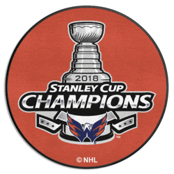 Washington Capitals Hockey Puck Rug - 27in. Diameter, 2018 Stanley Cup Champions
