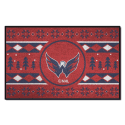 Washington Capitals Holiday Sweater Starter Mat Accent Rug - 19in. x 30in.
