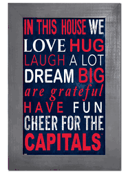 Washington Capitals In This House 11x19 Sign