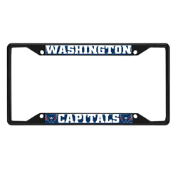 Washington Capitals Metal License Plate Frame Black Finish