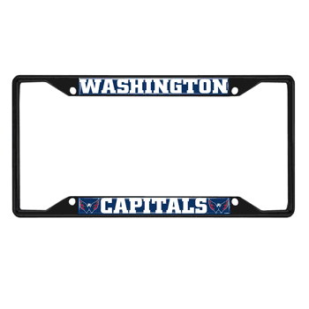 Washington Capitals Metal License Plate Frame Black Finish