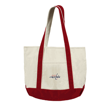 Washington Capitals NHL Canvas Tote with Colored Strap