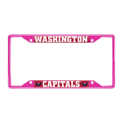 Washington Capitals Pink Metal License Plate Frame - 6.25"x12.25"
