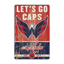 Washington Capitals Sign 11x17 Wood Slogan Design