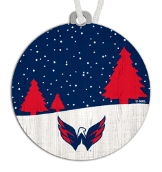Washington Capitals Snow Scene Ornament