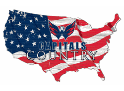 Washington Capitals USA Shape Flag Cutout